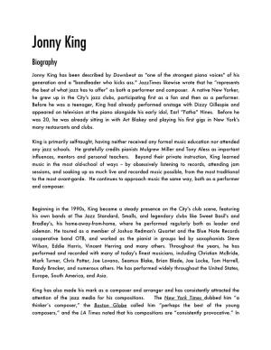 Jonny King — Biography