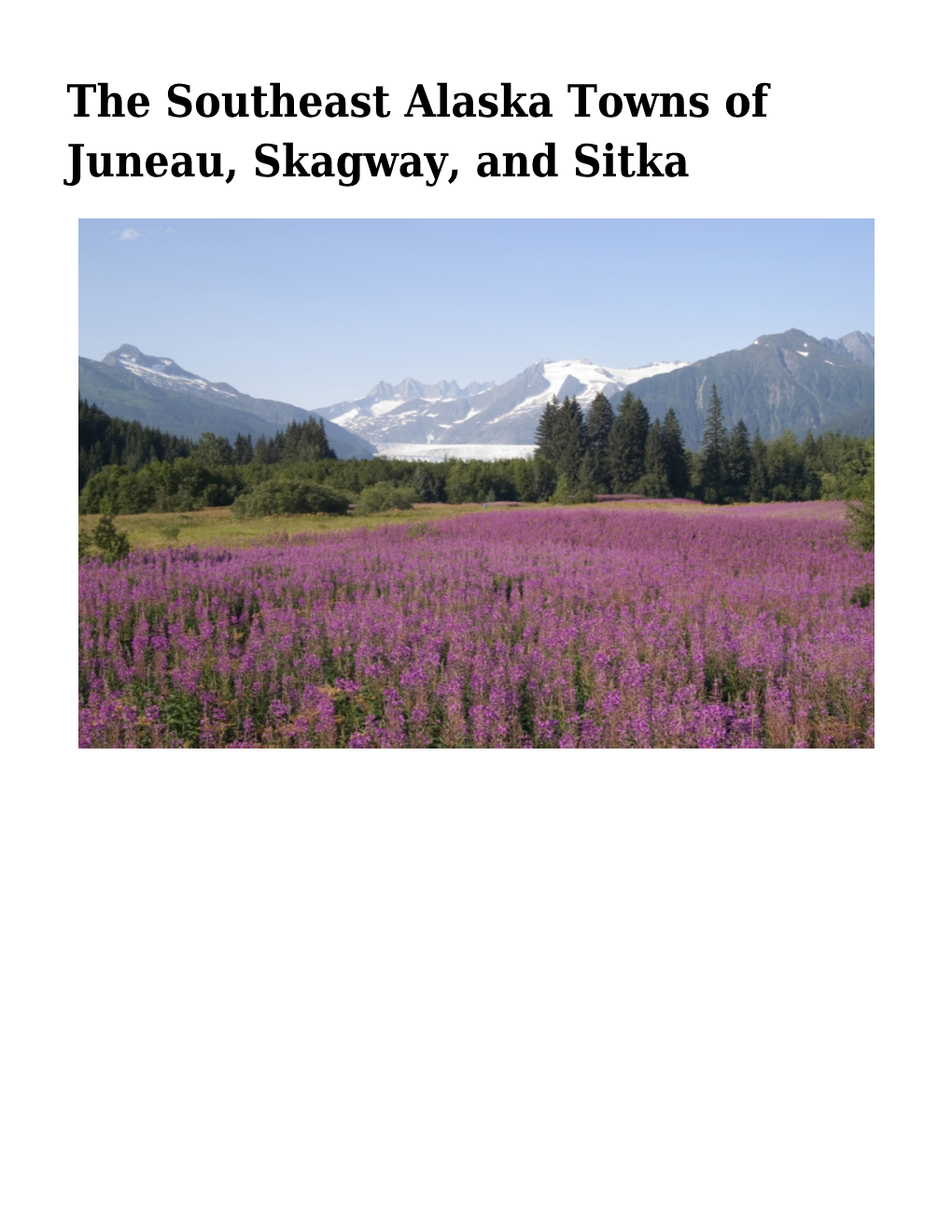 The Southeast Alaska Towns of Juneau, Skagway, and Sitka by Lee Foster