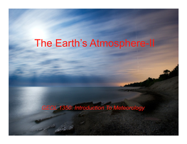 The Earth's Atmosphere-II
