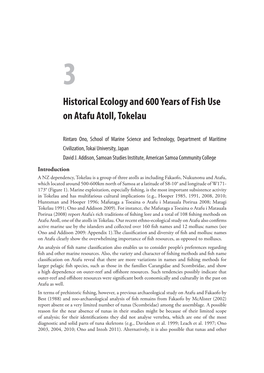 Historical Ecology and 600 Years of Fish Use on Atafu Atoll, Tokelau