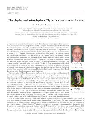 The Physics and Astrophysics of Type Ia Supernova Explosions
