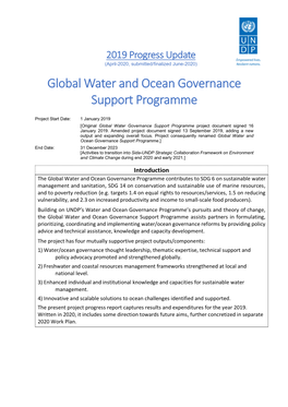 Global Water and Ocean Governance Support Programme