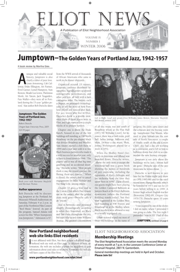 Jumptown–The Golden Years of Portland Jazz, 1942-1957 a Book Review by Martha Gies