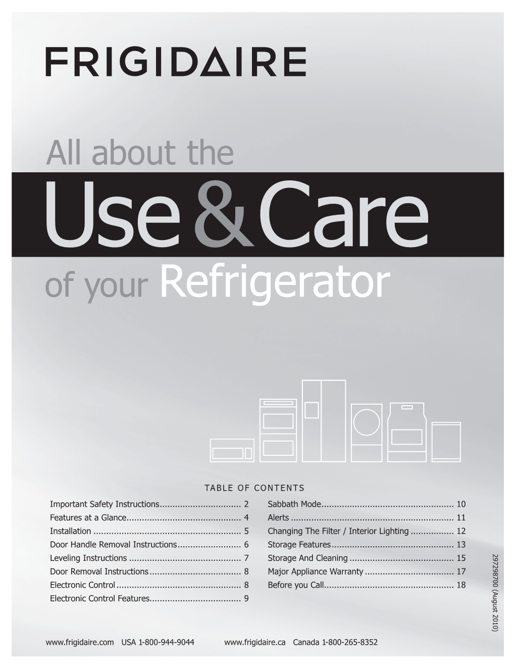 Frigidaire Use and Care Refrigerator 9-10-10.Indd