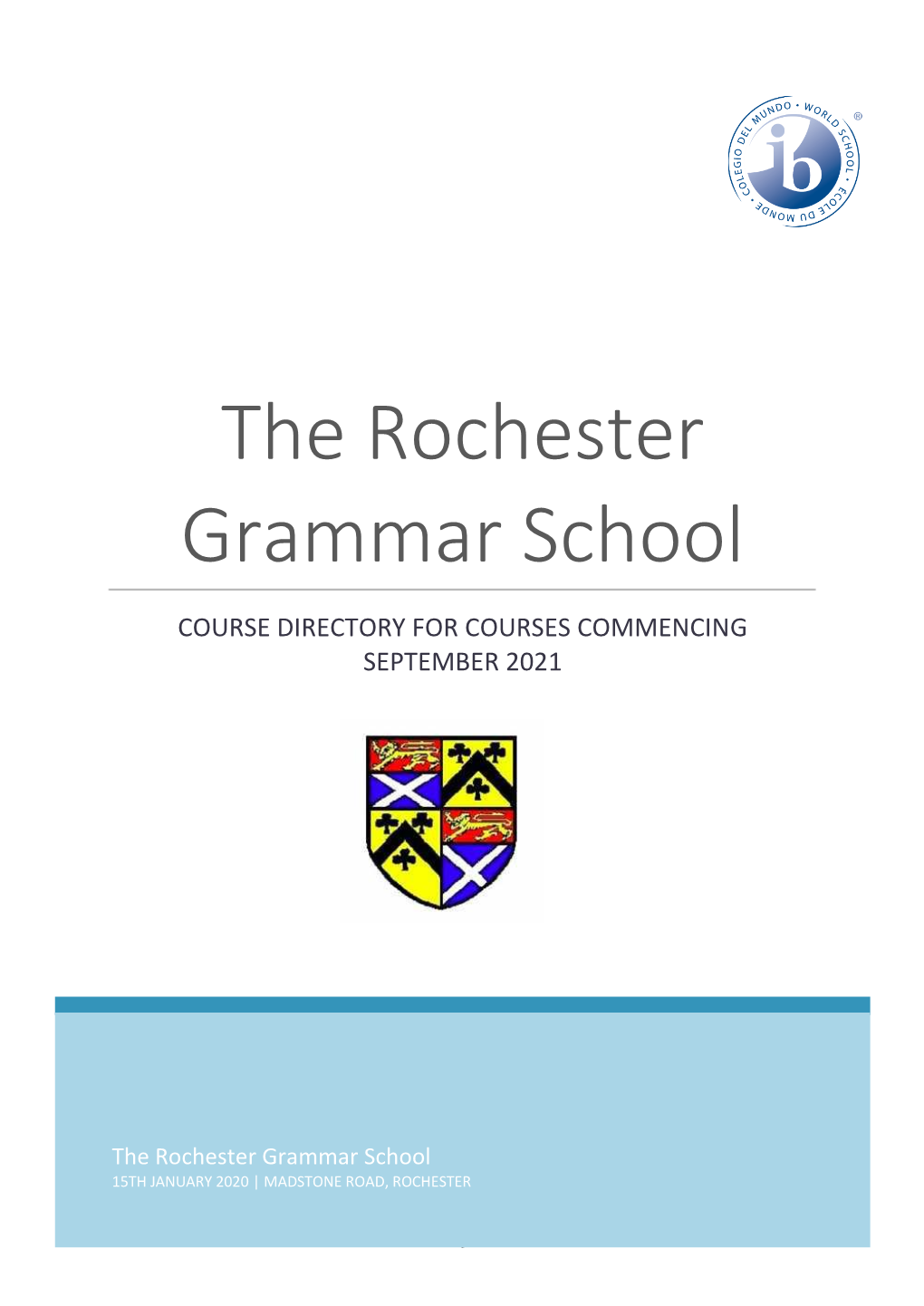 Course Directory for Courses Commencing September 2021