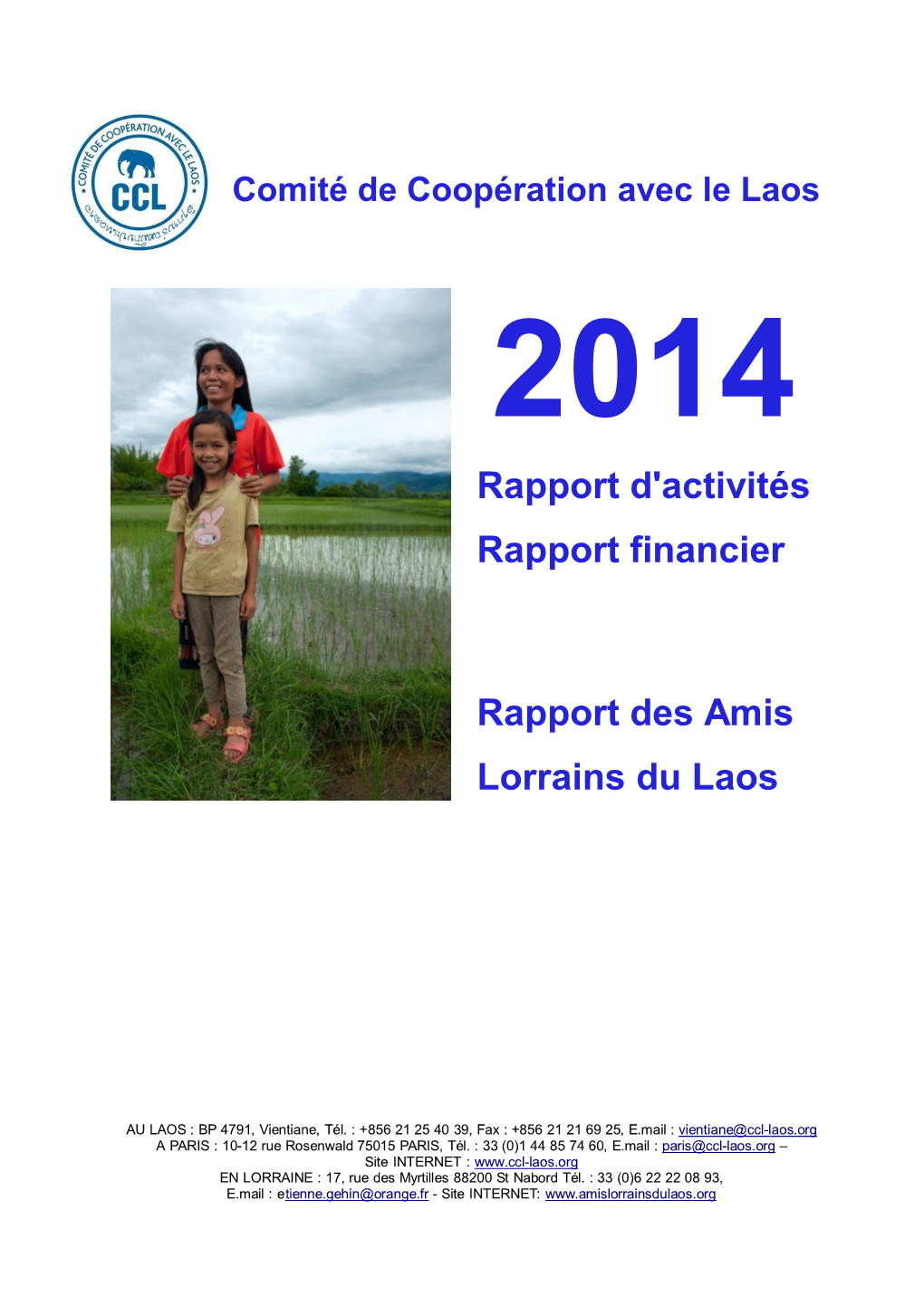 Rapport Annuel 2014 Rapport D’Activités