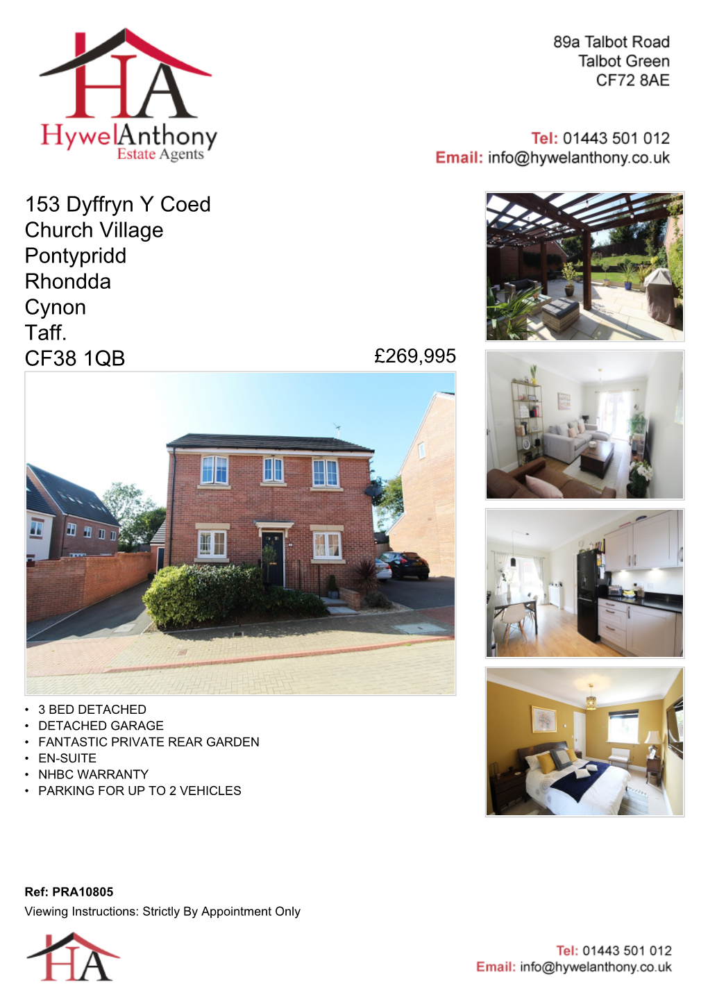 153 Dyffryn Y Coed Church Village Pontypridd Rhondda Cynon Taff