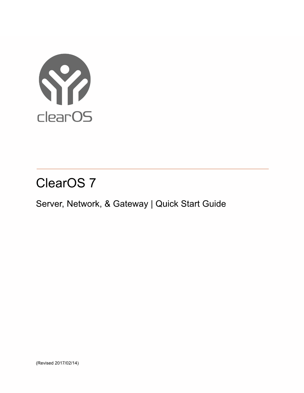 Clearos 7 Server, Network, & Gateway | Quick Start Guide