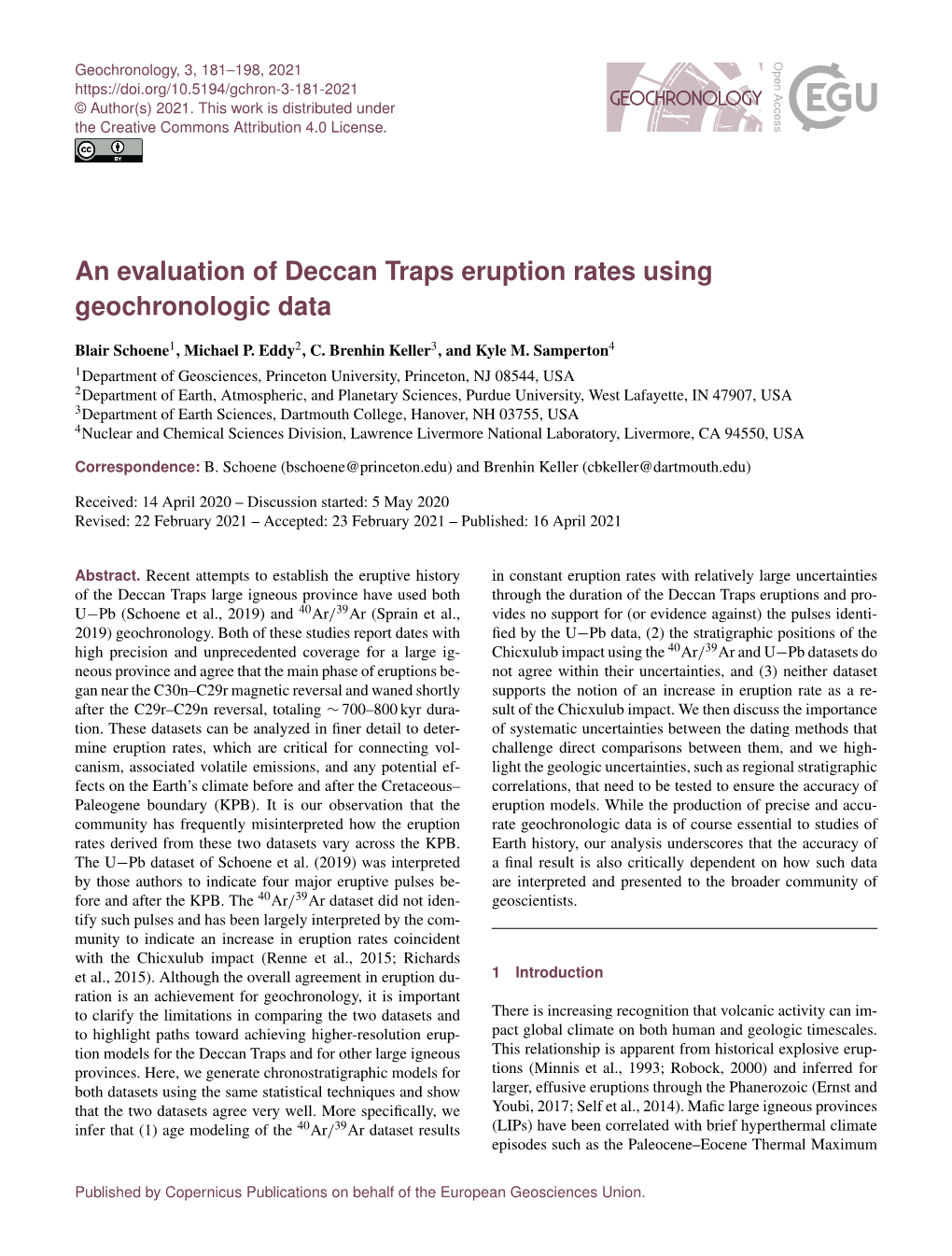 Articles (Burgess, 2019), the Popular Media (E.G., Voosen, 2019), and in Sub- Author Contributions