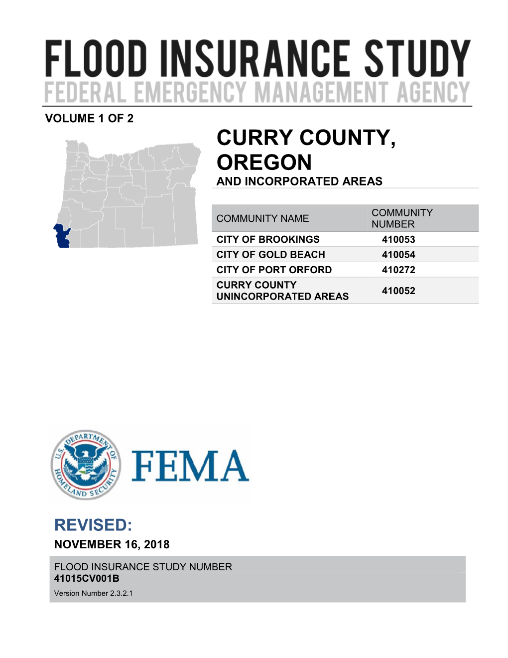 Curry County, Oregon and Incorporated Areas