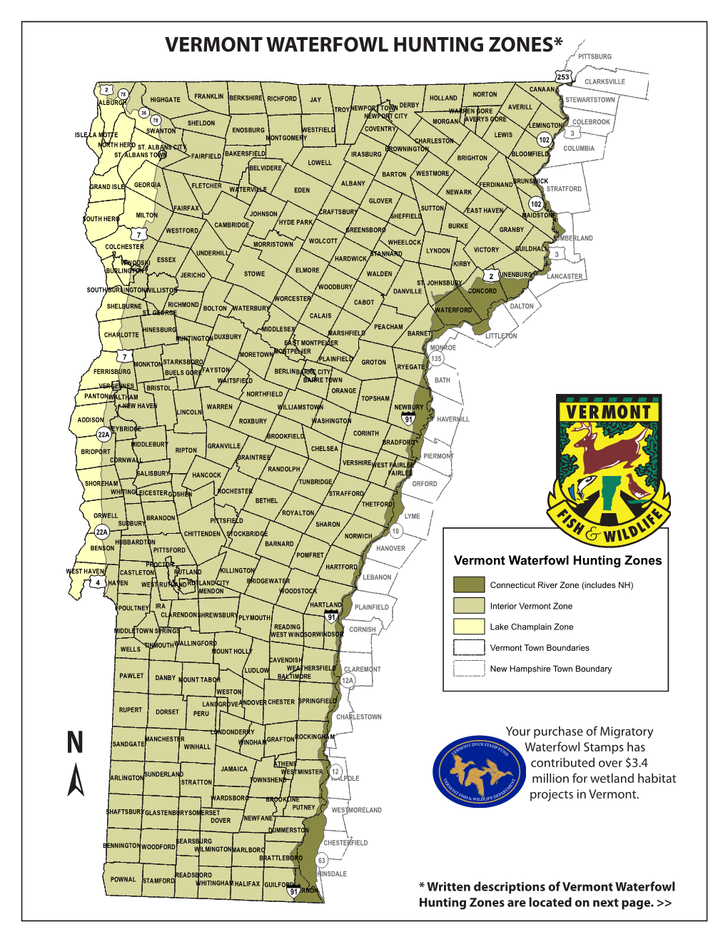 Waterfowl Hunting Zones* Pittsburg