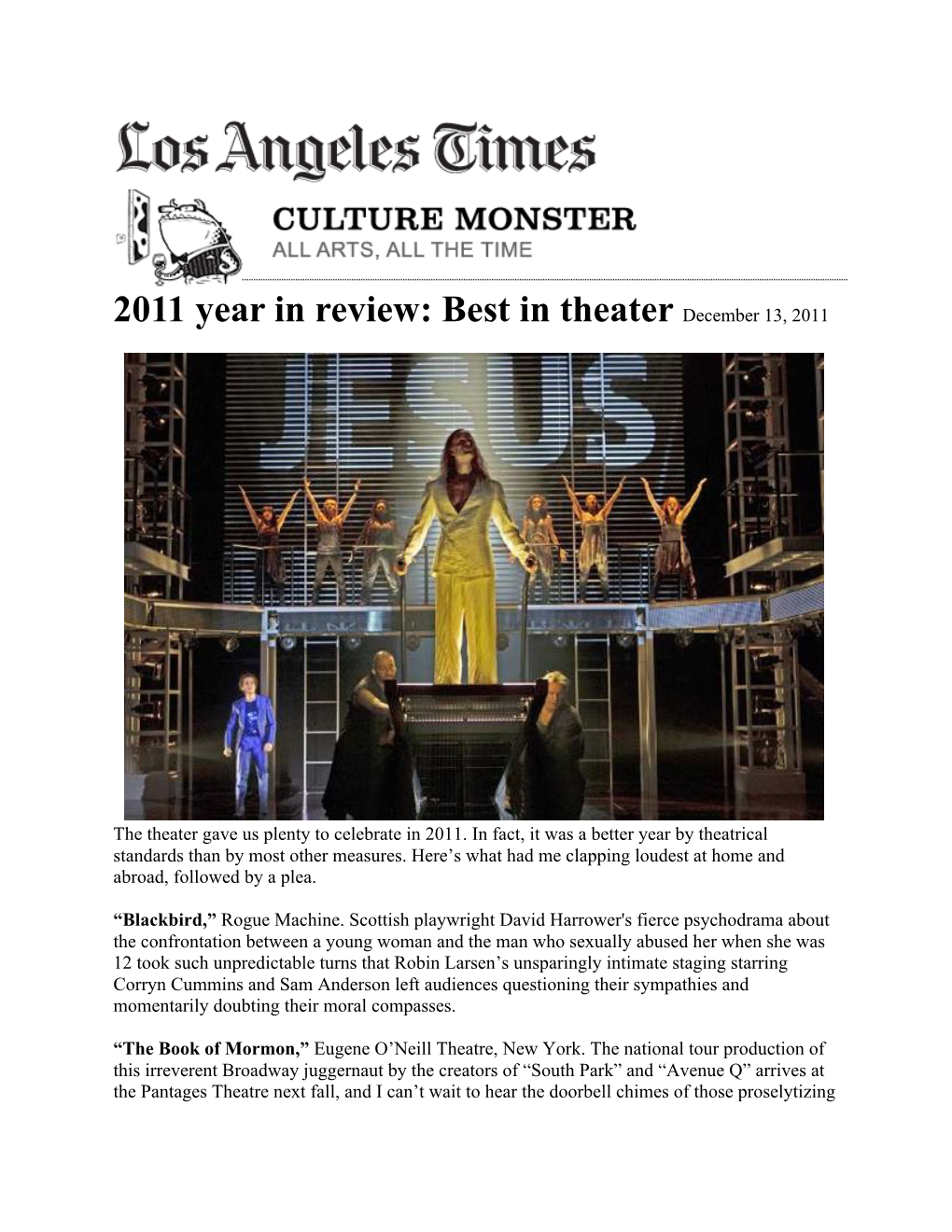 Best in Theater December 13, 2011