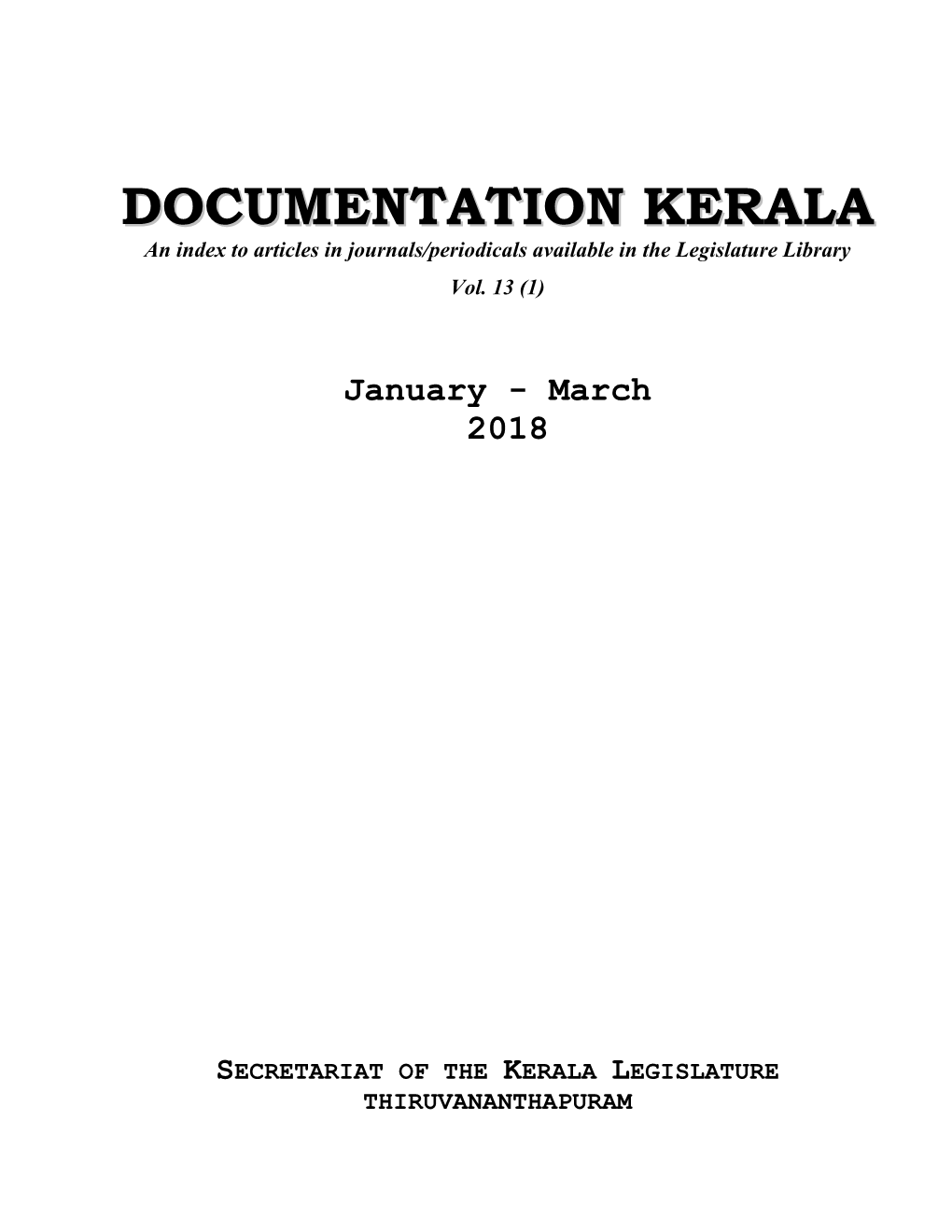 Documentation Kerala