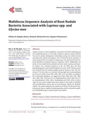 Multilocus Sequence Analysis of Root Nodule Bacteria Associated with Lupinus Spp