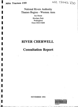 RIVER CHERWELL Consultation Report