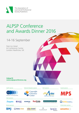ALPSP Conference and Awards Dinner 2016