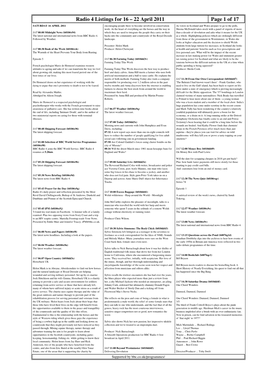 Radio 4 Listings for 16 – 22 April 2011 Page 1 of 17