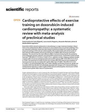 Cardioprotective Effects of Exercise Training on Doxorubicin-Induced