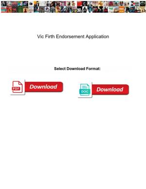 Vic Firth Endorsement Application