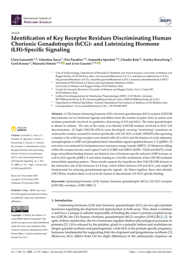 (Hcg)- and Luteinizing Hormone (LH)-Specific