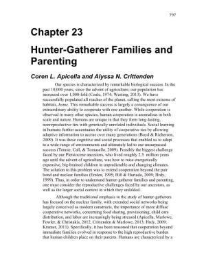 Chapter 23 Hunter-Gatherer Families and Parenting