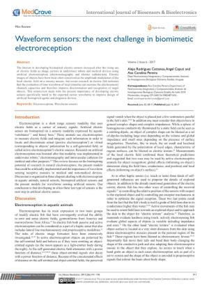 Waveform Sensors: the Next Challenge in Biomimetic Electroreception