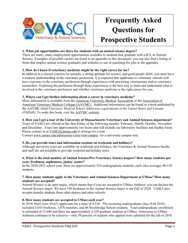 Frequently Asked Questions for Prospective Students
