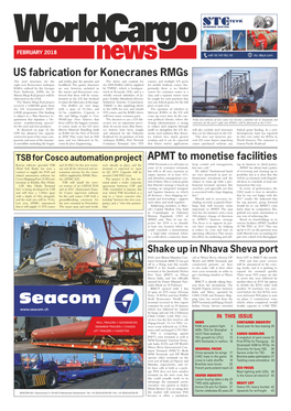 US Fabrication for Konecranes Rmgs APMT to Monetise Facilities