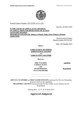 Court of Appeal Judgment Template