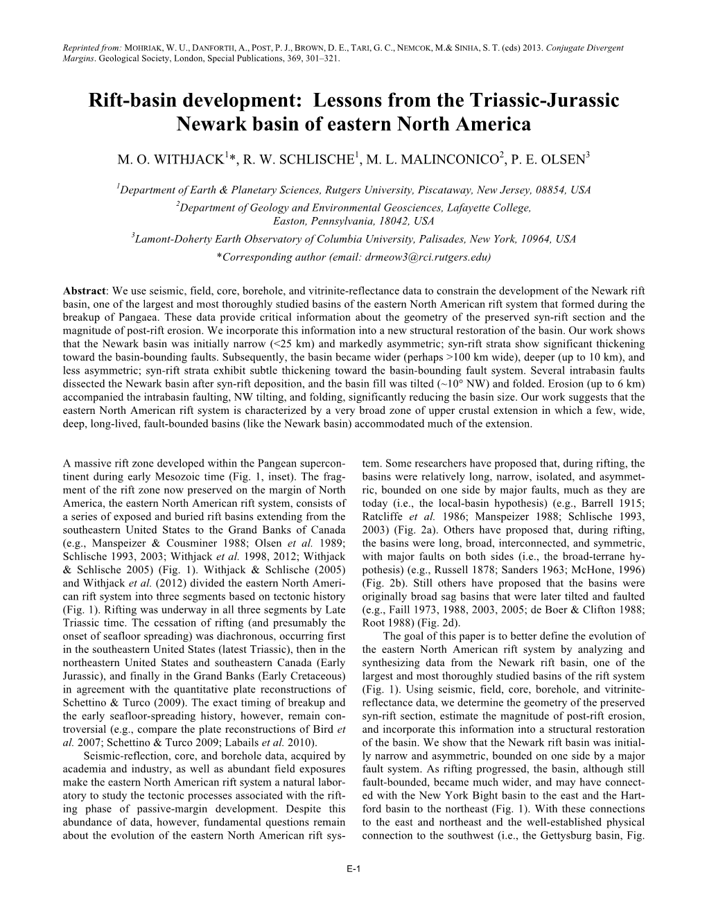 Lessons from the Triassic-Jurassic Newark Basin of Eastern North America