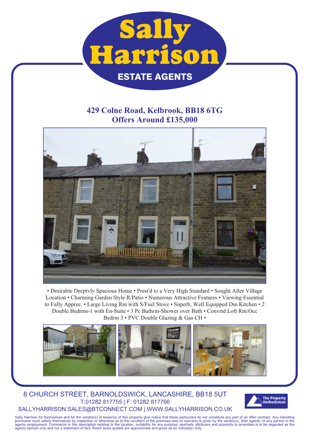 429 Colne Road, Kelbrook, BB18 6TG Offers Around £135,000