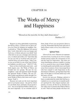 The Works of Mercy and Happiness
