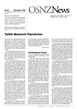 Tahiti Monarch Flycatcher