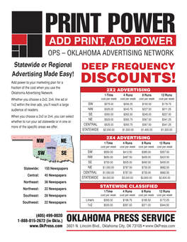 AD SIZES Because Newspapers Use Different Column Widths, Your Ad Must Be Created As a PDF to ﬁ T Both Sizes Below