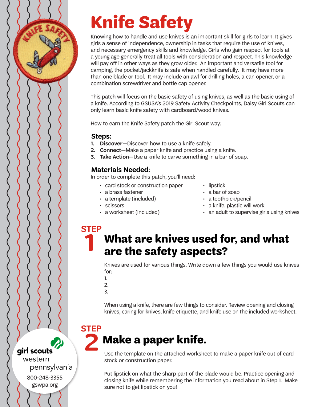 Knife Safety Knowing How to Handle and Use Knives Is an Important Skill