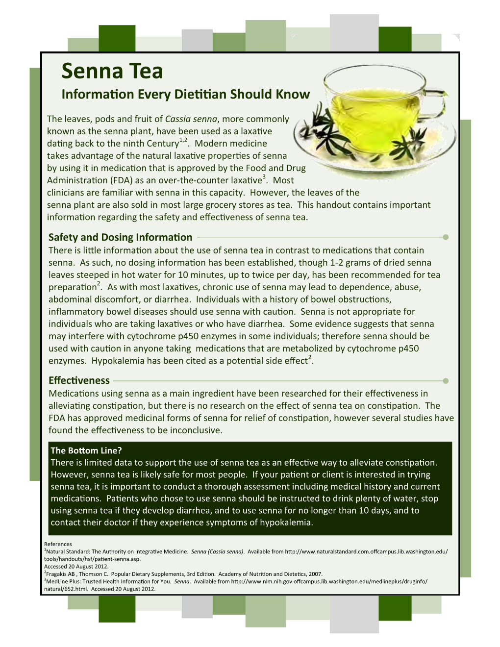 Senna Tea Information Every Dietitian Should Know