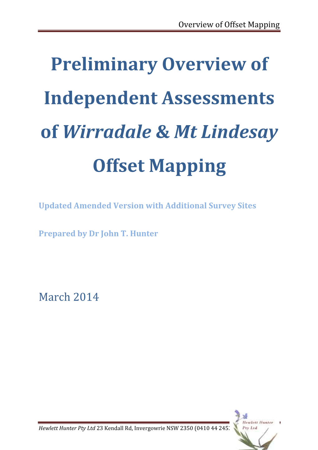 Overview of Offset Mapping