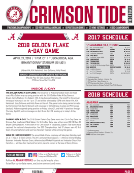 2018 Aday Game Notes.Indd