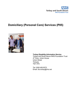 Domiciliary (Personal Care) Services (P05)
