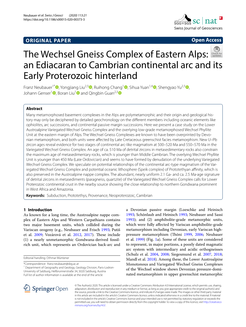 An Ediacaran to Cambrian Continental Arc