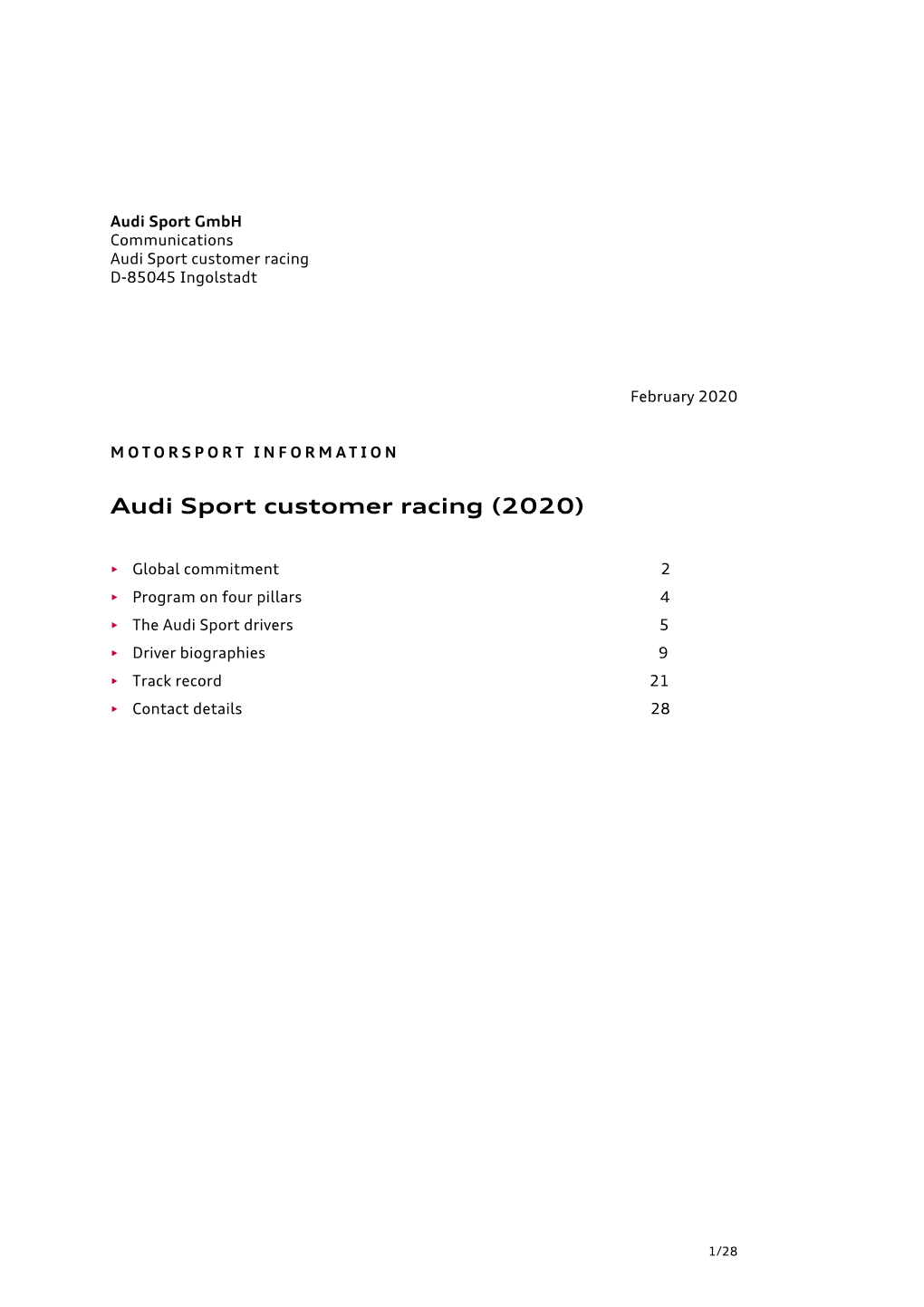 Audi Sport Customer Racing (2020)