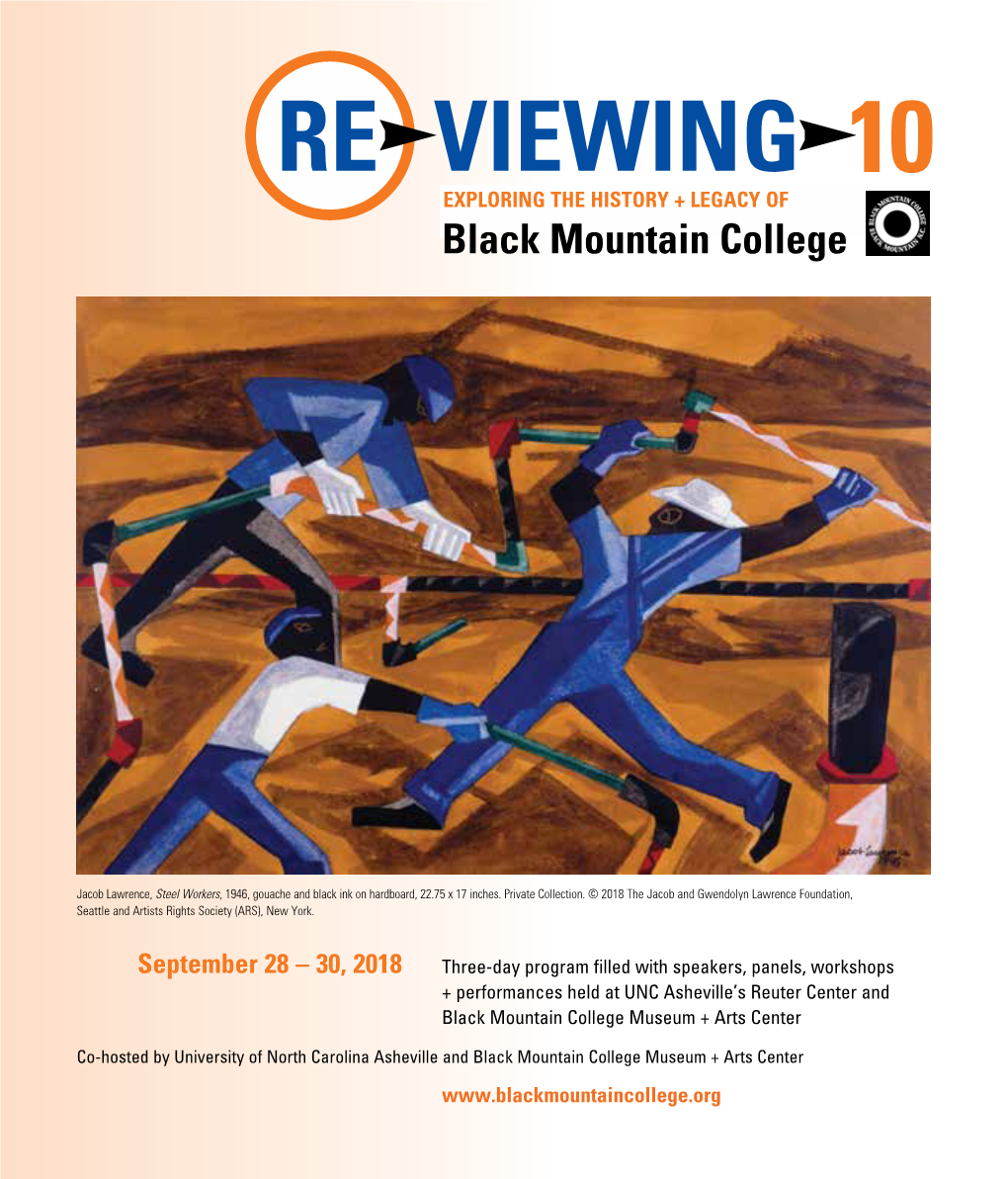 Program Filled with Speakers, Panels, Workshops + Performances Held at UNC Asheville’S Reuter Center and Black Mountain College Museum + Arts Center