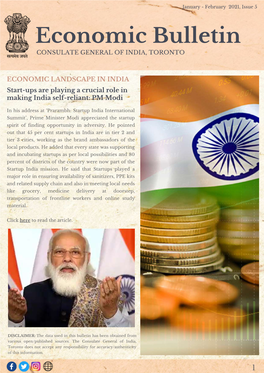 Economic Bulletin CONSULATE GENERAL of INDIA, TORONTO