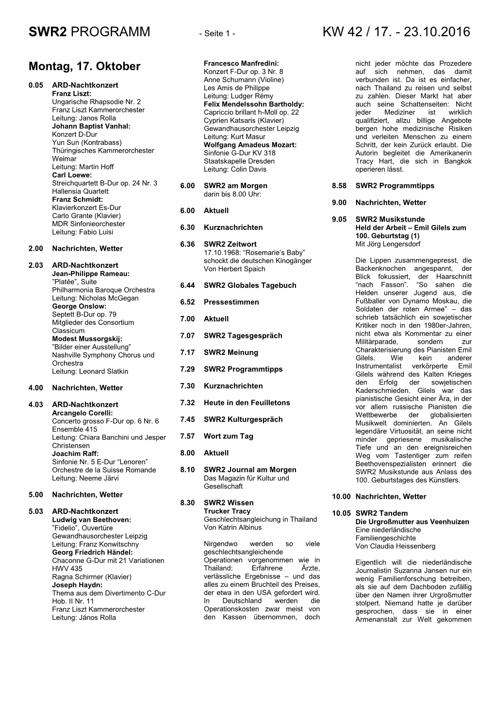 Swr2 Programm Kw 42