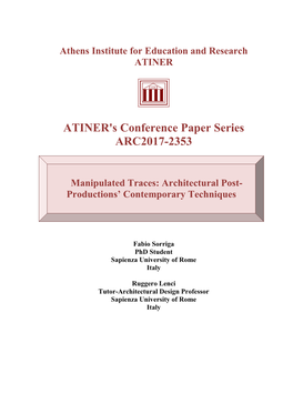 ATINER's Conference Paper Series ARC2017-2353