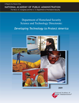 Department of Homeland Security Science and Technology Directorate: Developing Technology to Protect America