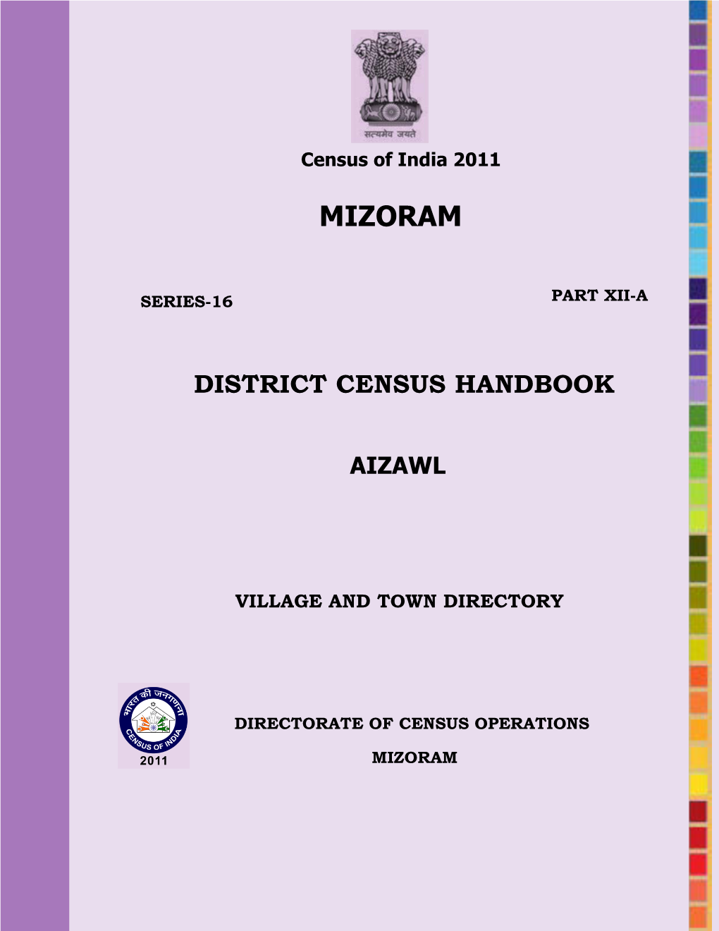 District Census Handbook Aizawl Village and Town Directory
