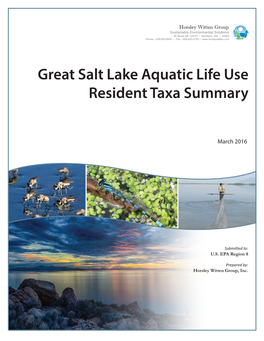 Great Salt Lake Aquatic Life Use Resident Taxa Summary