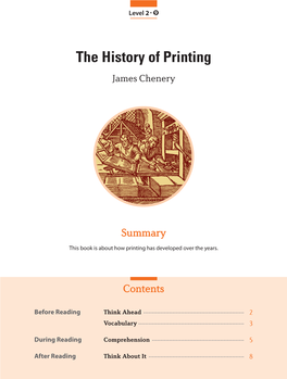 The History of Printing James Chenery