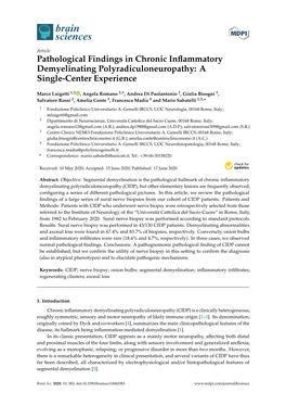Pathological Findings in Chronic Inflammatory Demyelinating